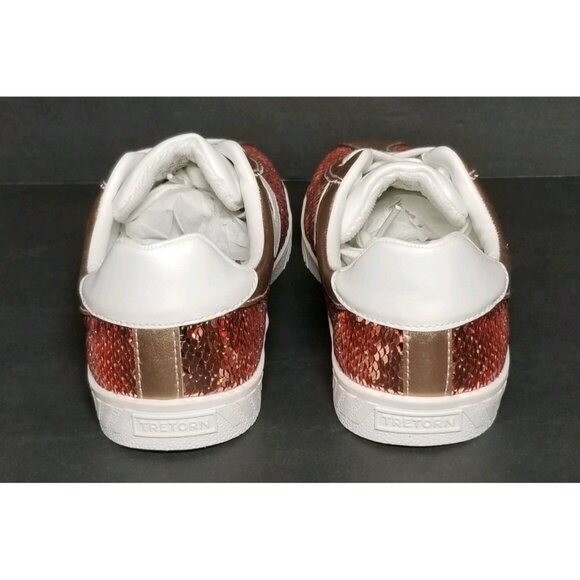 TRETORN CAMDEN SEQUIN WHITE / DARK PINK CHILD SIZE 5 NEW IN BOX LE-03 A-R - Picture 6 of 12